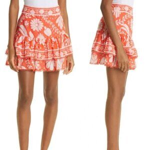 Farm Rio Neon Jungle Tiered Miniskirt